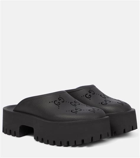 gucci mule women black|gucci clogs rubber women's.